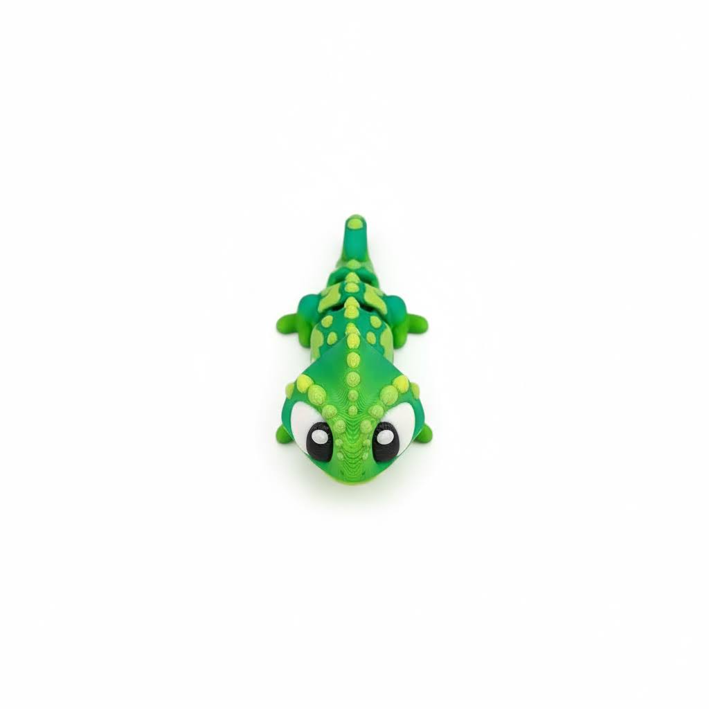 Camaleón Articulado Eco-Friendly Premium | Figura Coleccionable Biodegradable | Ziggys
