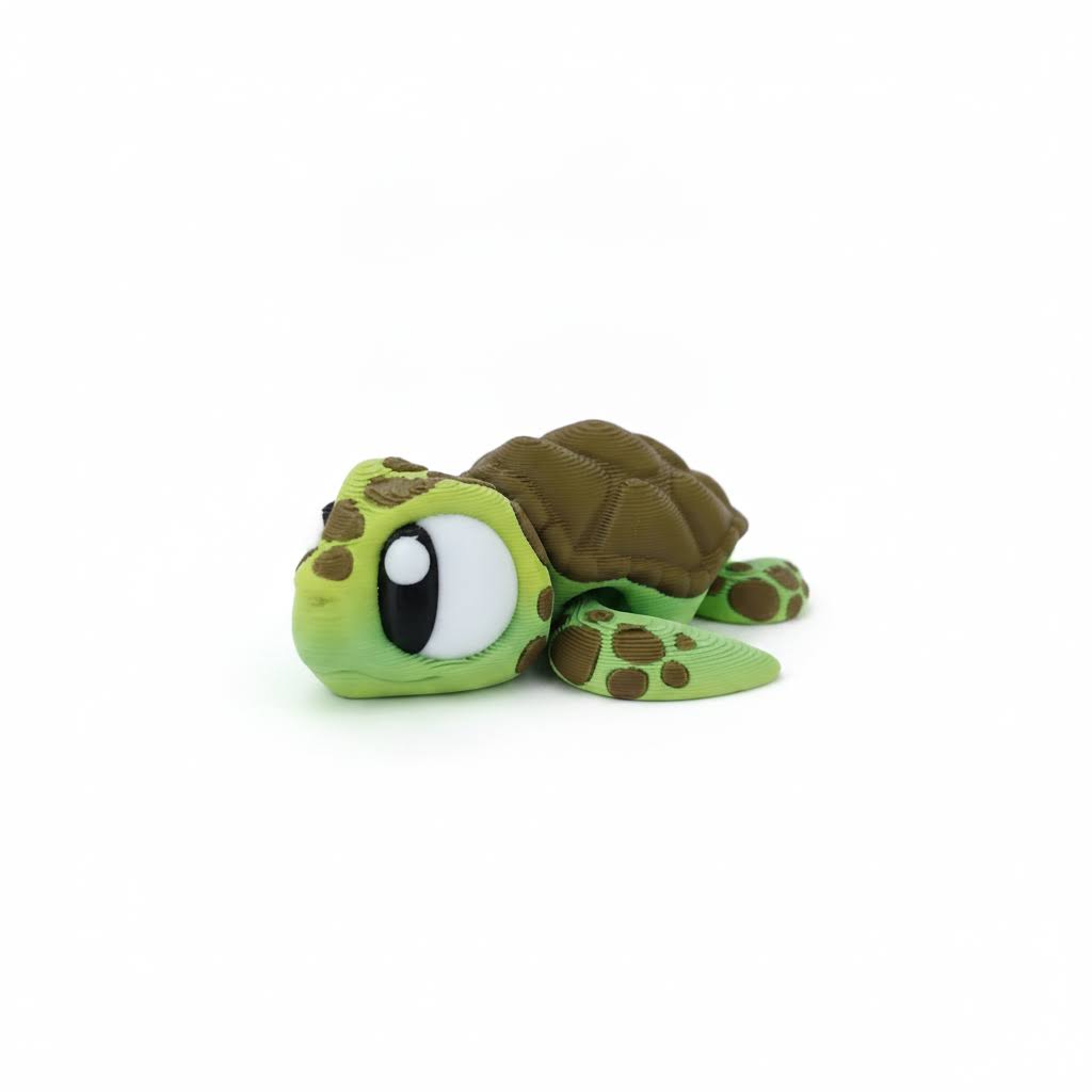 Tortuga articulada eco-friendly premium Ziggys — figura coleccionable biodegradable