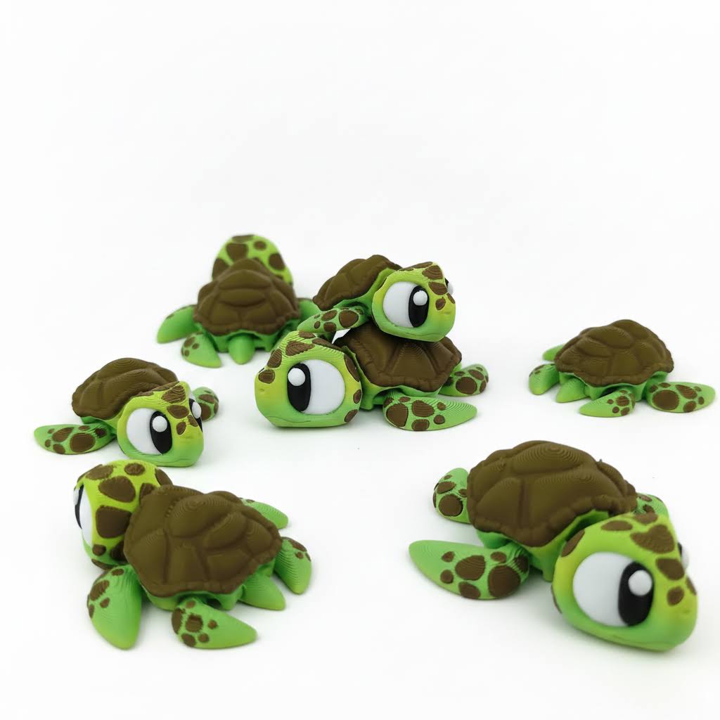 Tortuga articulada eco-friendly premium Ziggys — figura coleccionable biodegradable