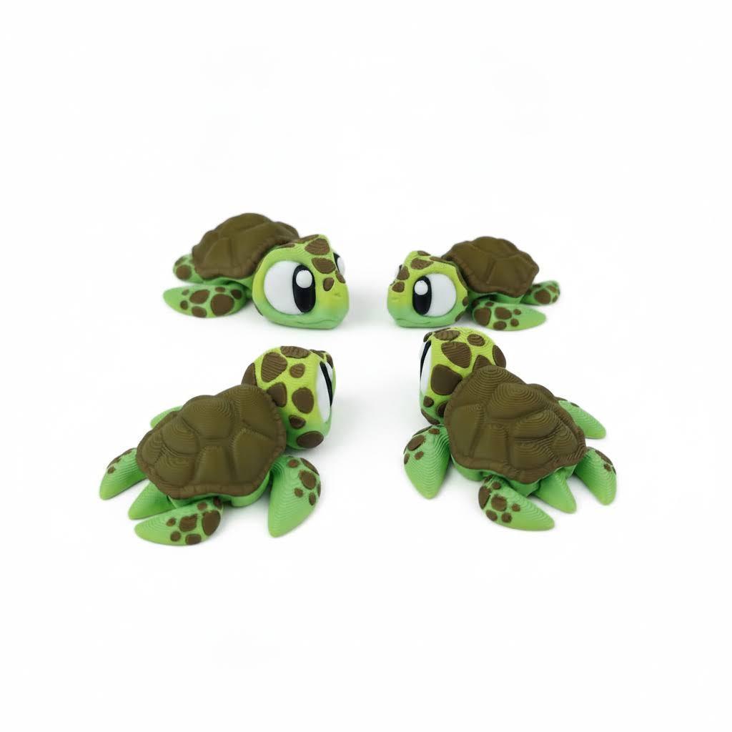 Tortuga articulada eco-friendly premium Ziggys — figura coleccionable biodegradable