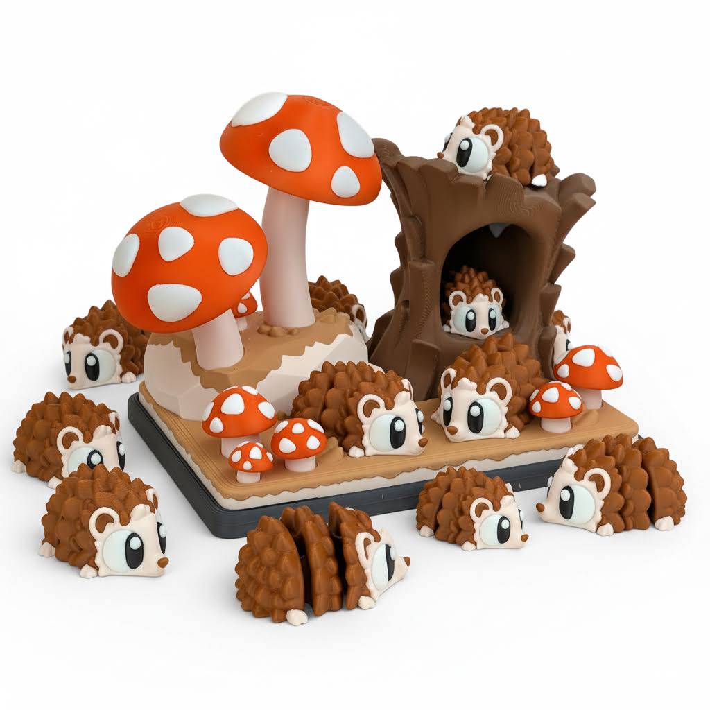 Erizo articulado eco-friendly premium Ziggys — figura coleccionable biodegradable
