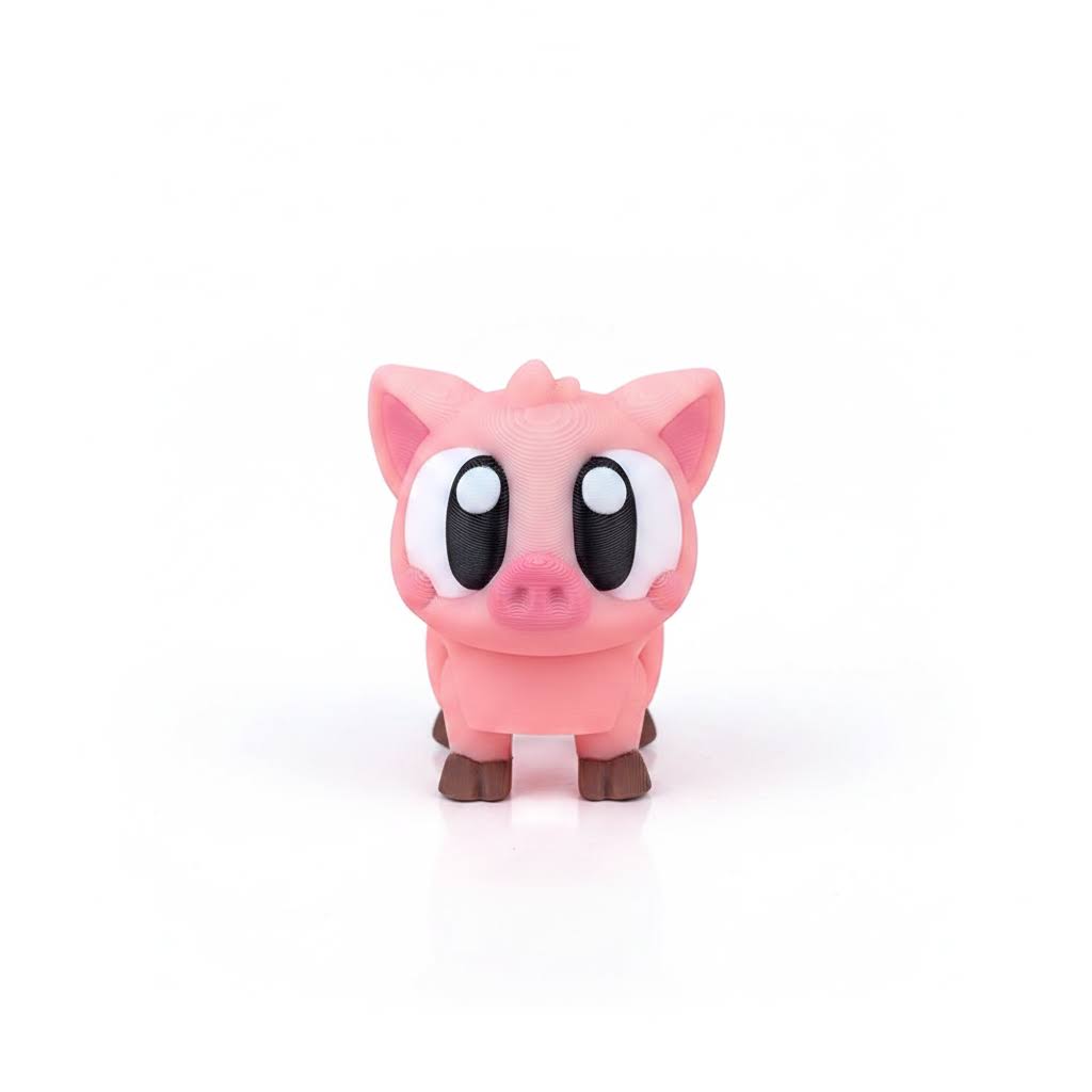 Cerdito articulado eco-friendly premium Ziggys — figura coleccionable biodegradable