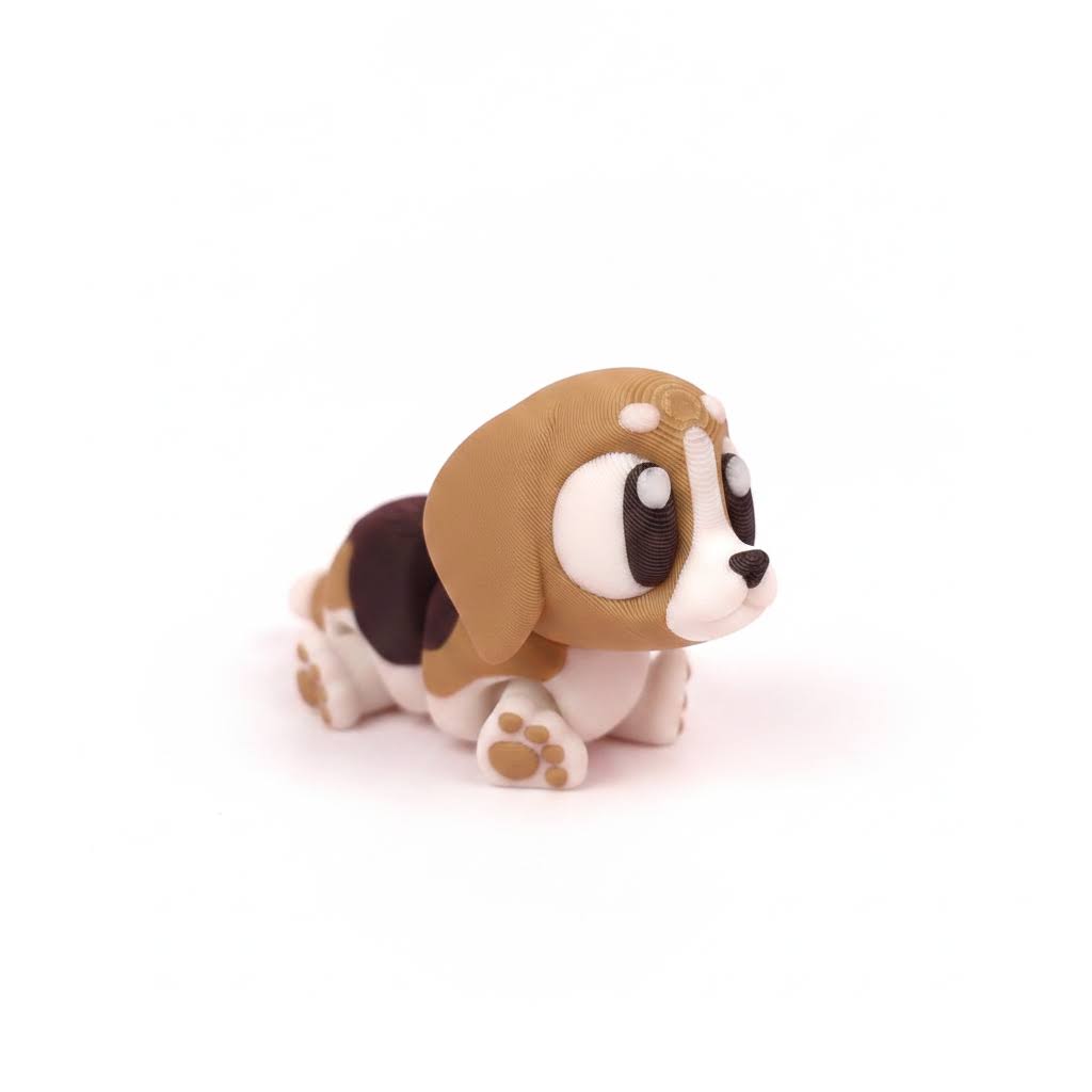 Beagle articulado eco-friendly premium Ziggys — figura coleccionable biodegradable