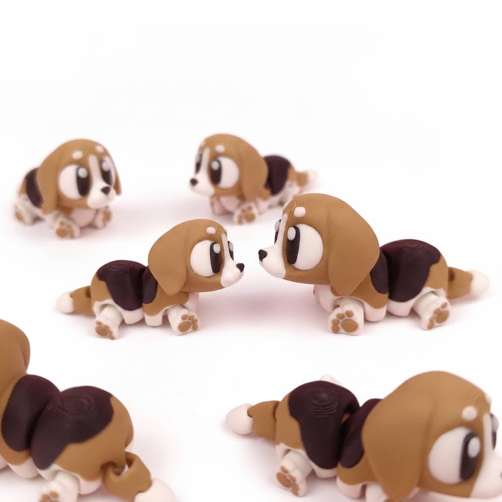 Beagle articulado eco-friendly premium Ziggys — figura coleccionable biodegradable