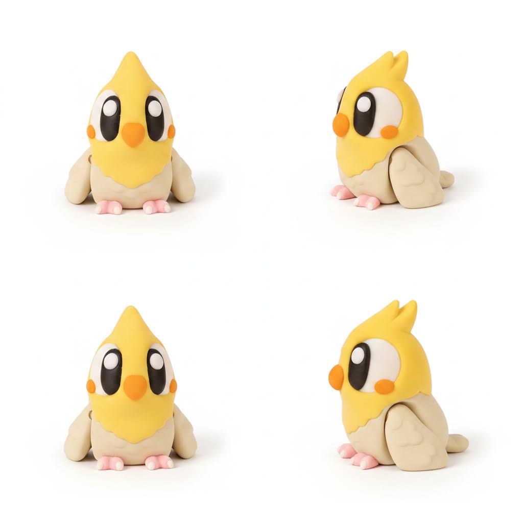 Pajarito articulado eco-friendly premium Ziggys — figura coleccionable biodegradable