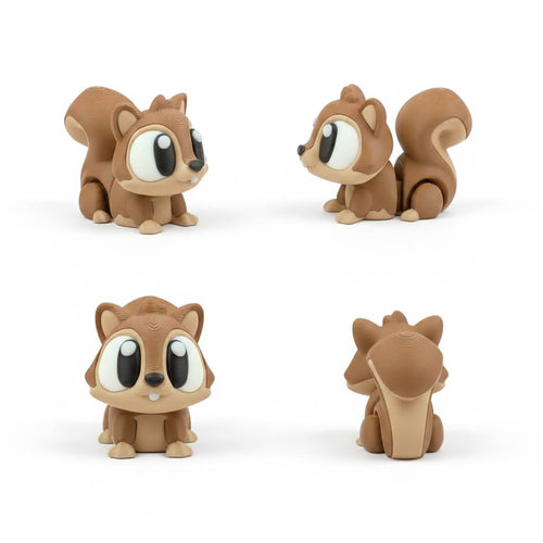 Ardilla articulada eco-friendly premium Ziggys — figura coleccionable biodegradable