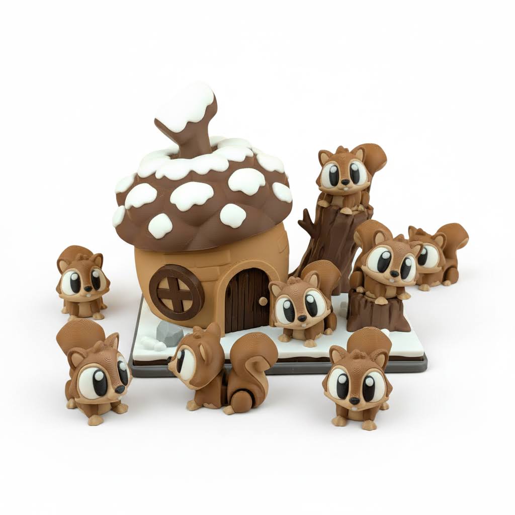 Ardilla articulada eco-friendly premium Ziggys — figura coleccionable biodegradable