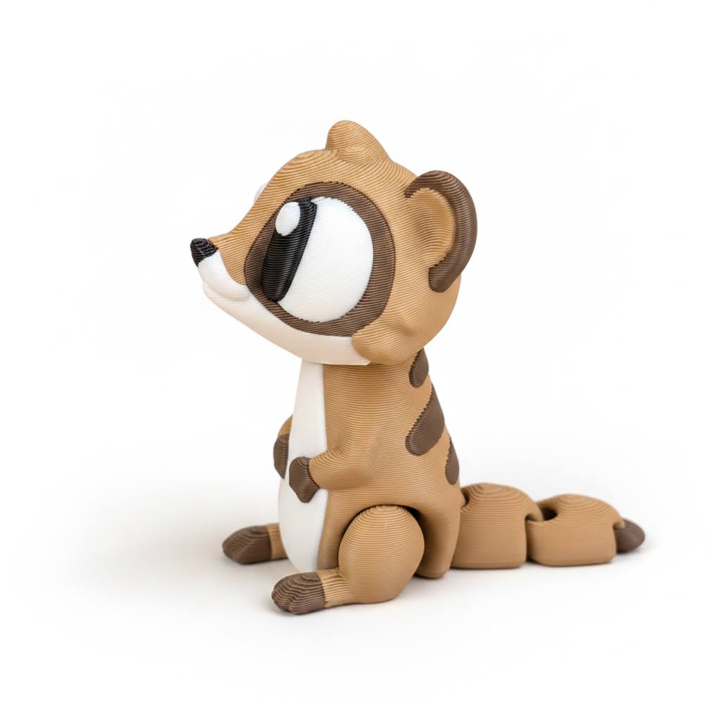 Suricata articulada eco-friendly premium Ziggys — figura coleccionable biodegradable