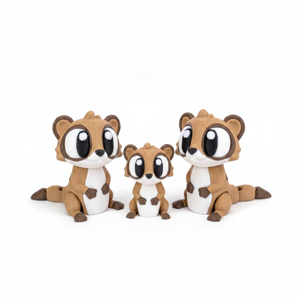 Suricata articulada eco-friendly premium Ziggys — figura coleccionable biodegradable