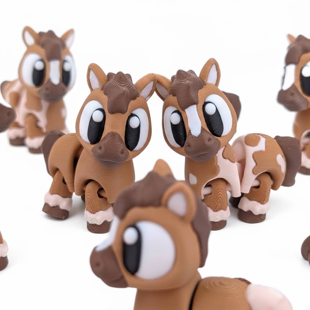 Caballo articulado eco-friendly premium Ziggys — figura coleccionable biodegradable