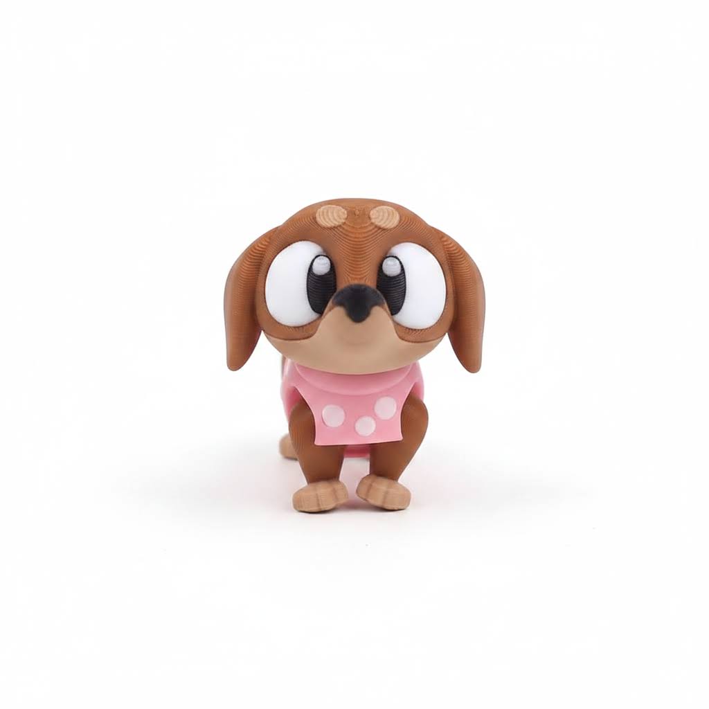 Perro Salchicha Articulado Eco-Friendly | Figura Biodegradable Coleccionable | Ziggys