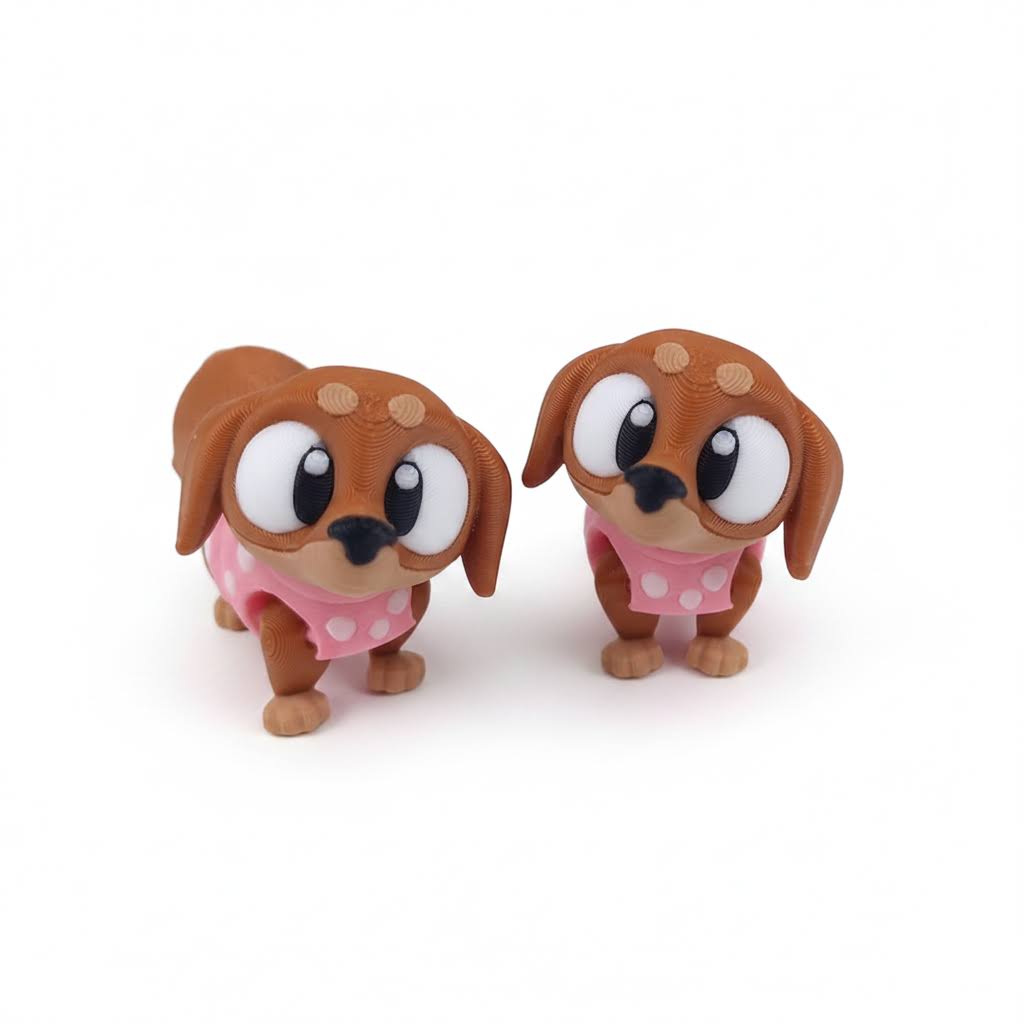 Perro Salchicha Articulado Eco-Friendly | Figura Biodegradable Coleccionable | Ziggys