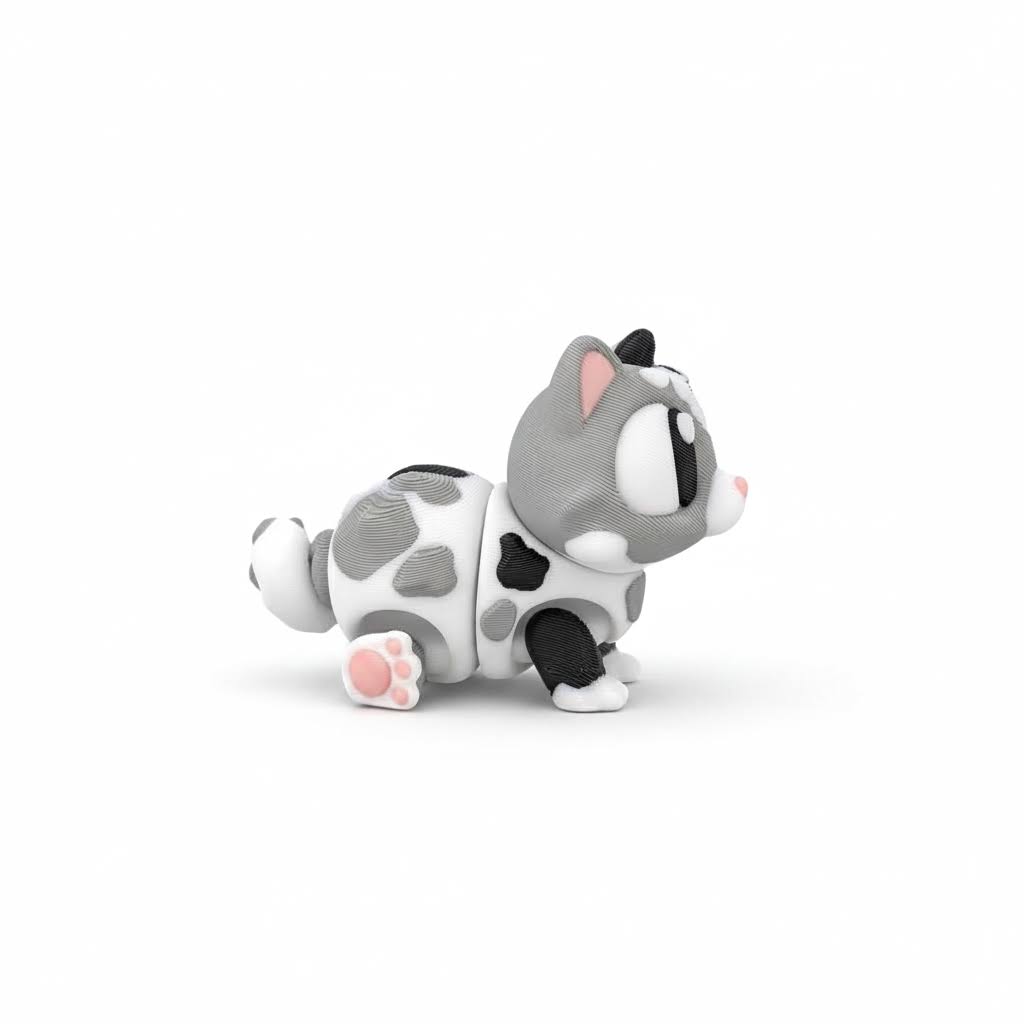 Gato Articulado Eco-Friendly Premium | Figura Coleccionable Biodegradable | Ziggys