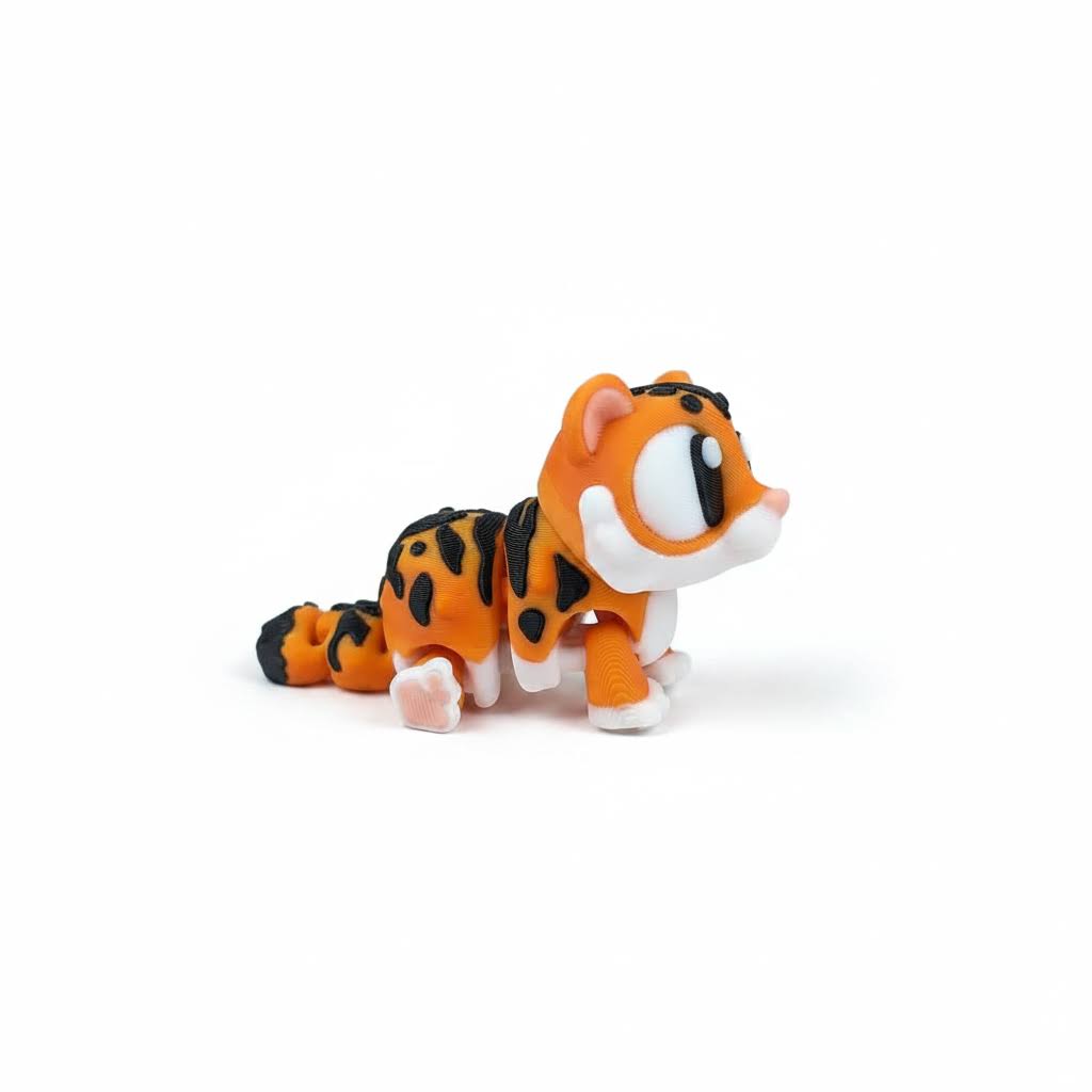 Tigre Articulado Eco-Friendly Premium | Figura Coleccionable Biodegradable | Ziggys