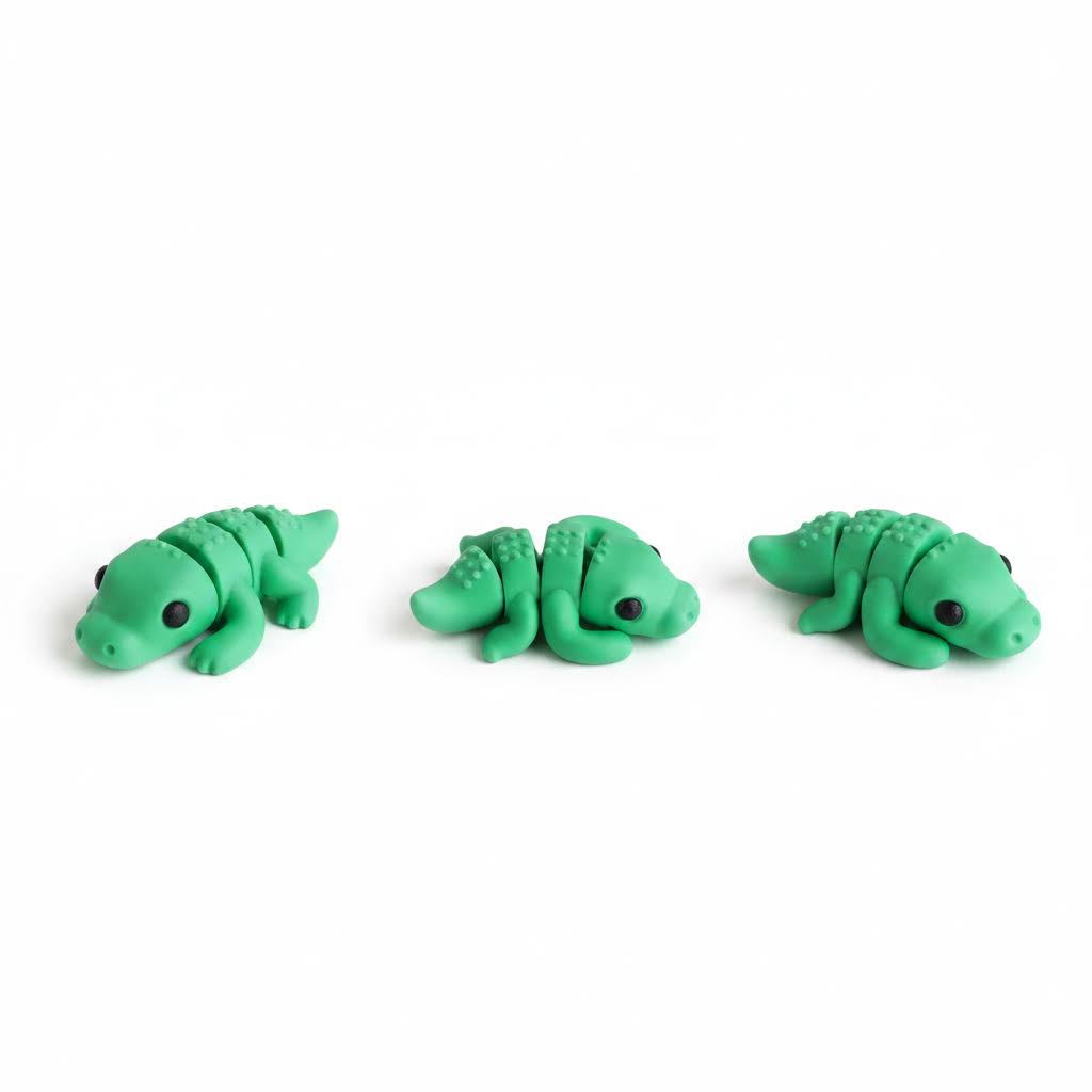 Cocodrilo Articulado Eco-Friendly | Figura Biodegradable Coleccionable | Ziggys
