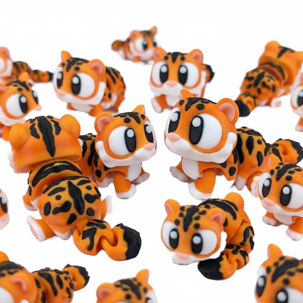Tigre Articulado Eco-Friendly Premium | Figura Coleccionable Biodegradable | Ziggys