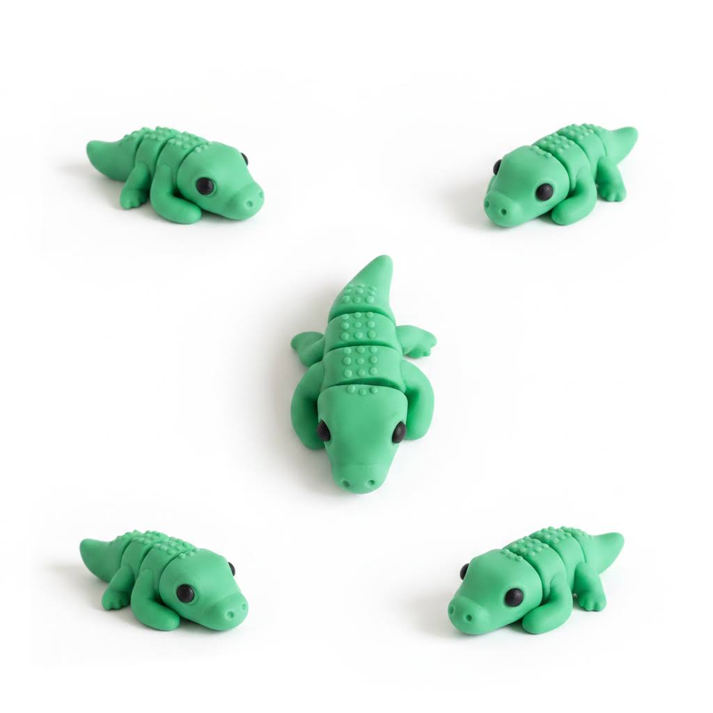 Cocodrilo Articulado Eco-Friendly | Figura Biodegradable Coleccionable | Ziggys
