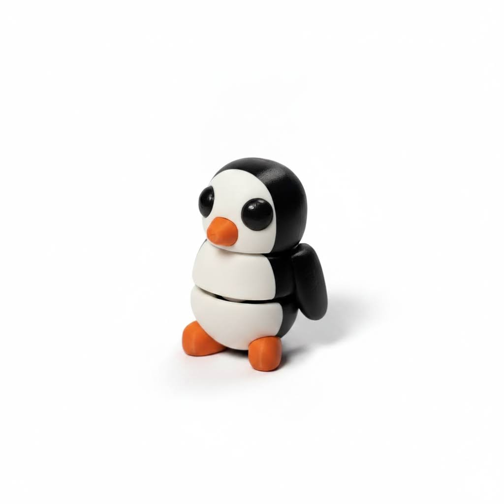 Pingüino Articulado Eco-Friendly | Figura Biodegradable Coleccionable | Ziggys
