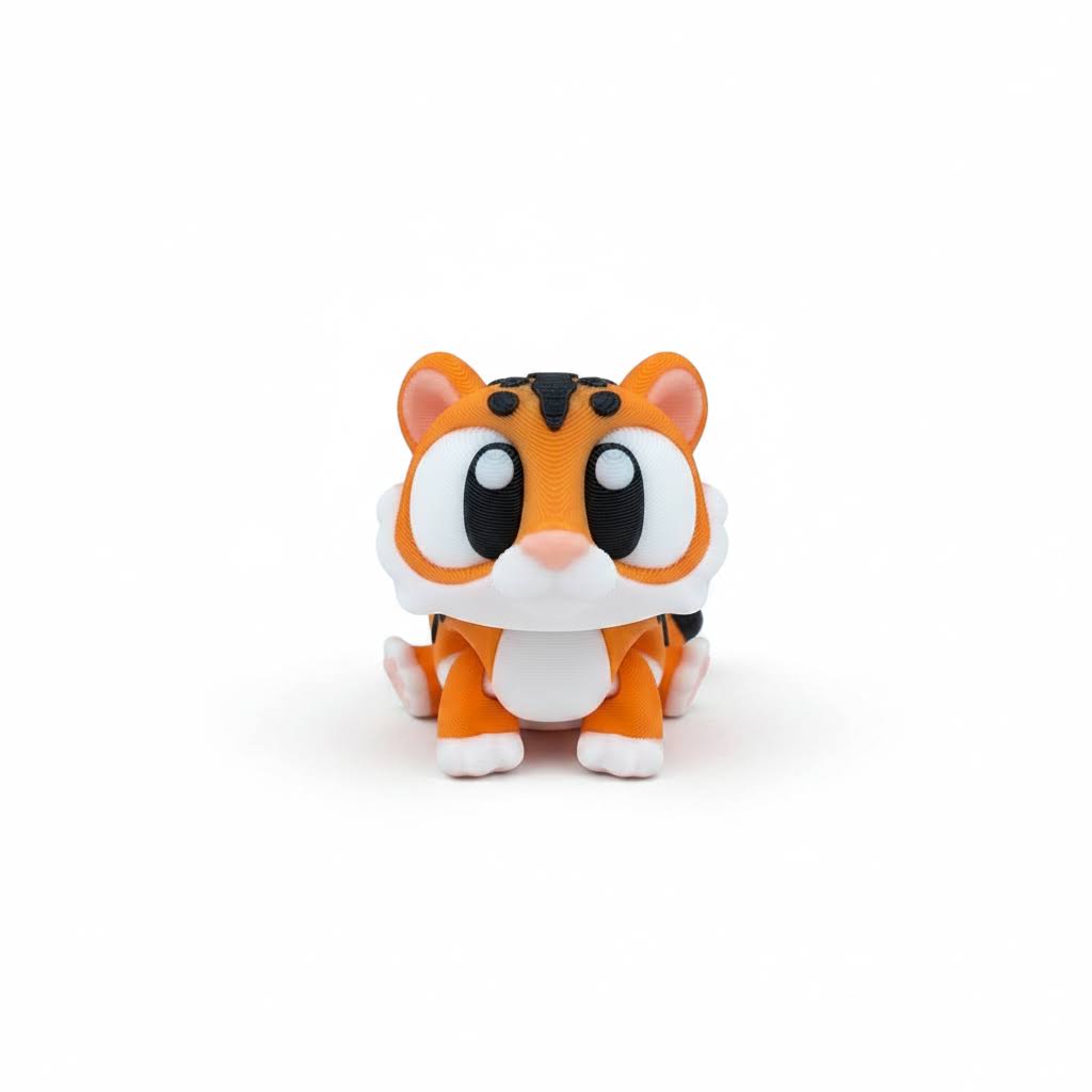 Tigre Articulado Eco-Friendly Premium | Figura Coleccionable Biodegradable | Ziggys