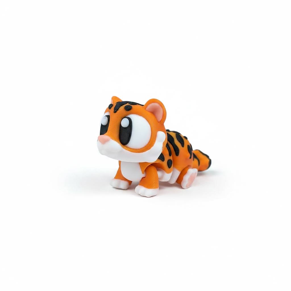 Tigre Articulado Eco-Friendly Premium | Figura Coleccionable Biodegradable | Ziggys