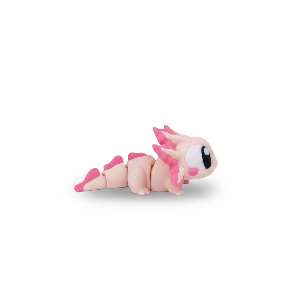 Axolote Articulado Eco-Friendly Premium | Figura Coleccionable Biodegradable | Ziggys