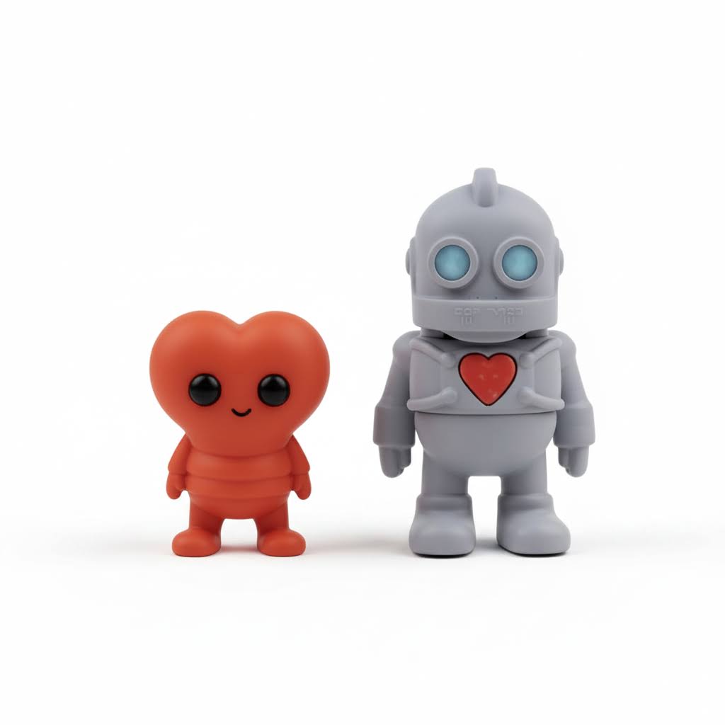 Robot Amoroso Articulado Eco-Friendly | Figura Coleccionable Biodegradable | Ziggys