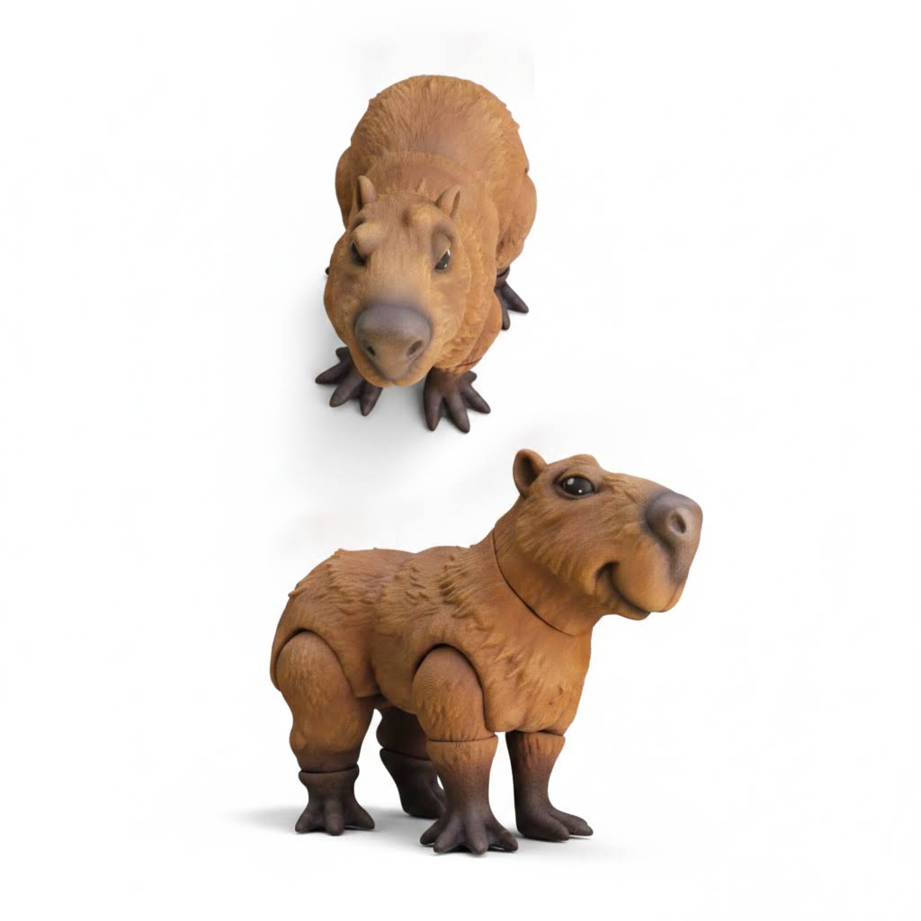 Capybara Articulada Eco-Friendly | Figura Biodegradable Coleccionable | Ziggys
