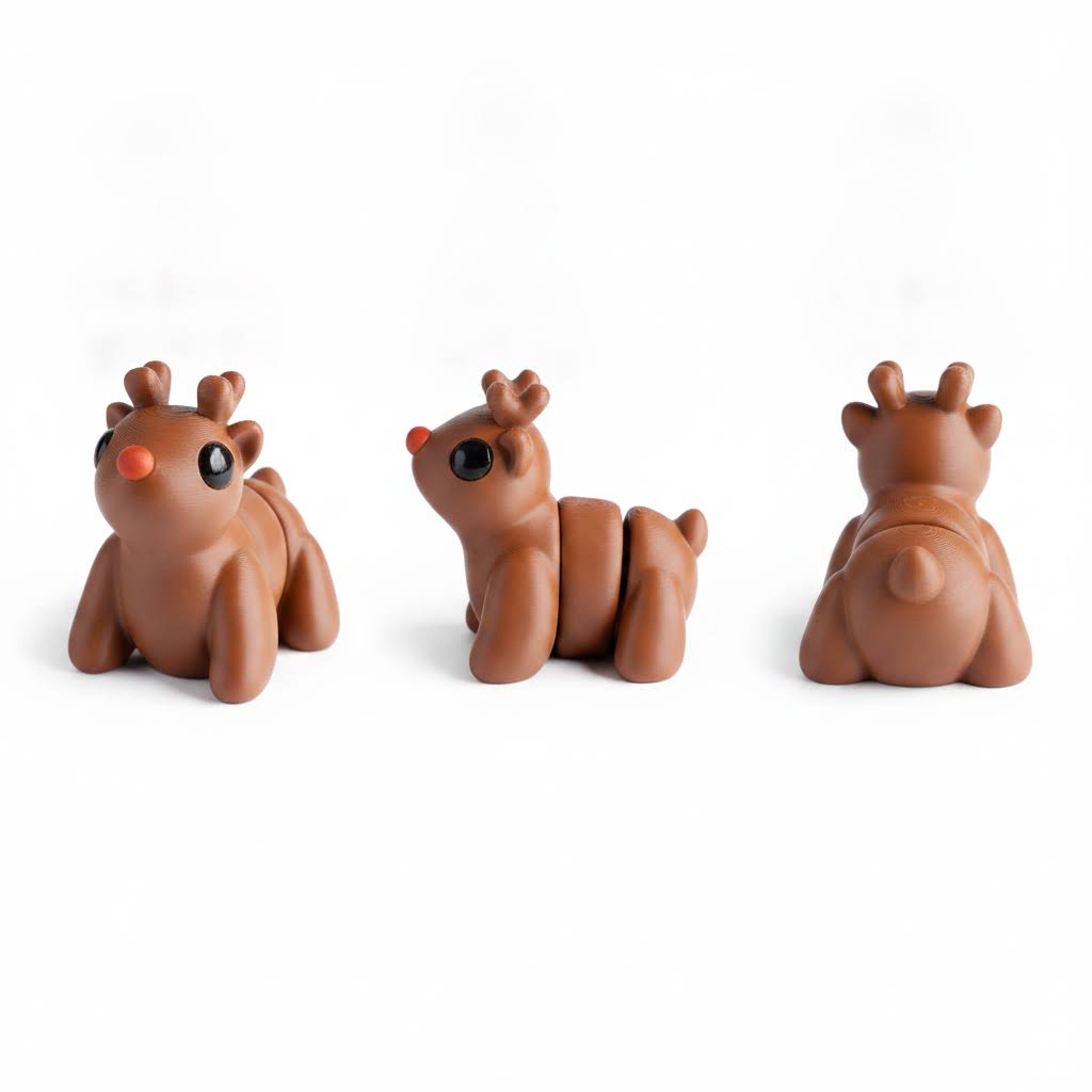 Reno Articulado Eco-Friendly | Figura Biodegradable Coleccionable Navidad | Ziggys
