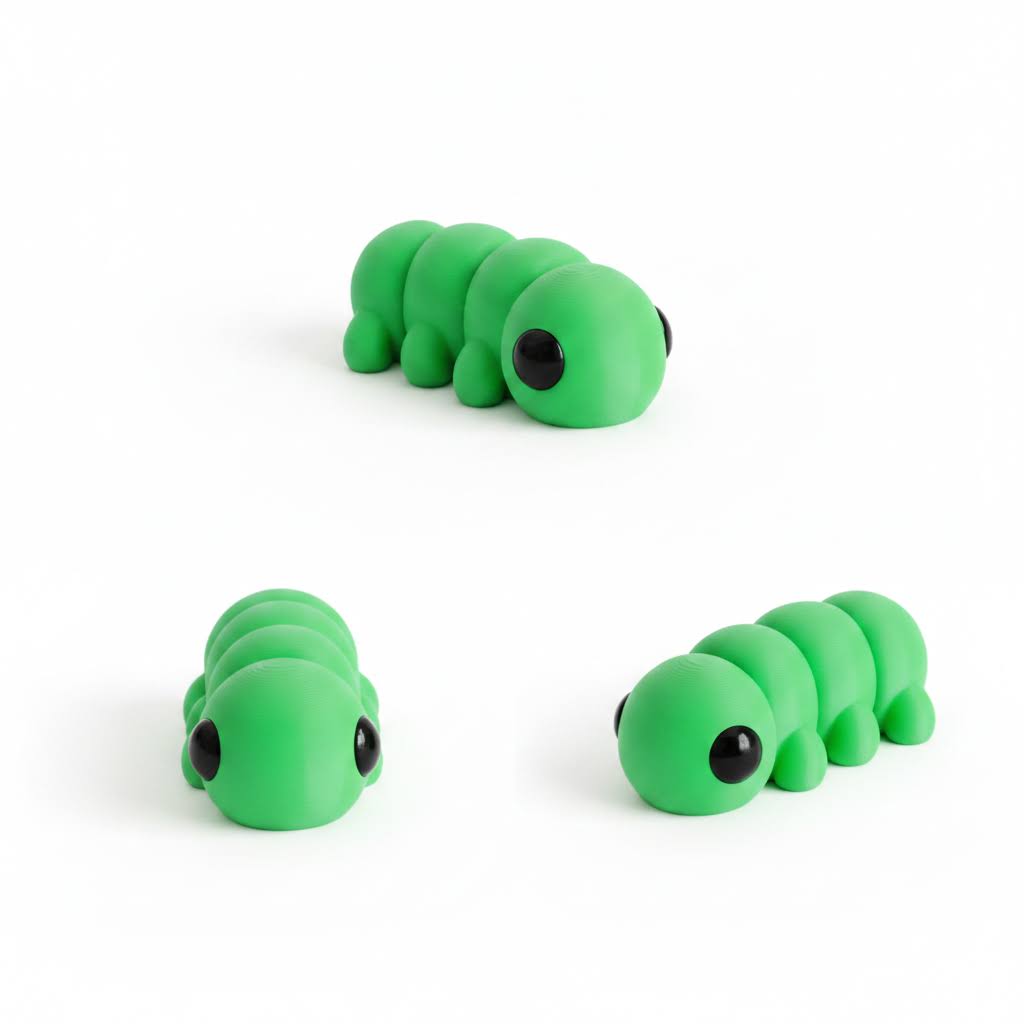 Gusanillo Articulado Eco-Friendly | Figura Biodegradable Coleccionable | Ziggys
