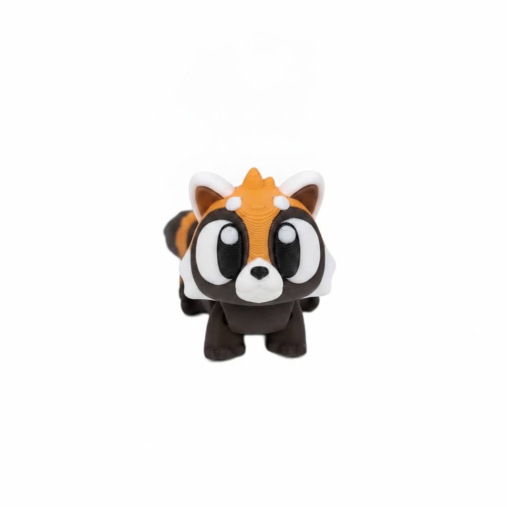 Panda Rojo Premium Articulado Eco-Friendly | Figura Biodegradable Coleccionable | Ziggys
