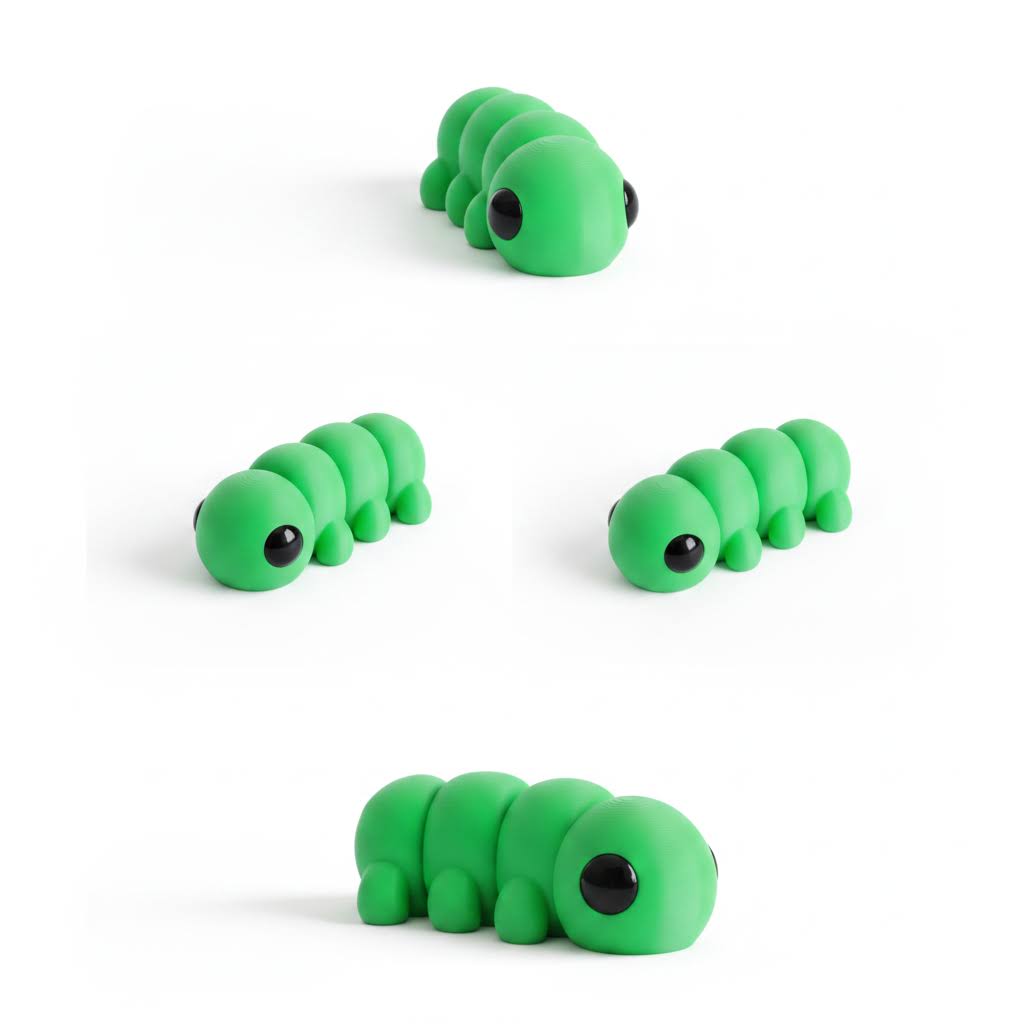 Gusanillo Articulado Eco-Friendly | Figura Biodegradable Coleccionable | Ziggys
