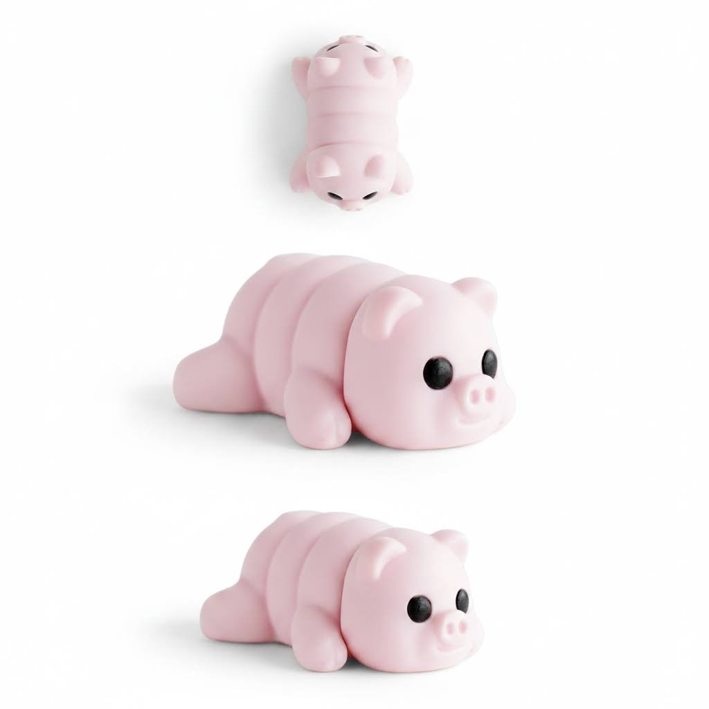 Cerdito Articulado Eco-Friendly | Figura Biodegradable Coleccionable | Ziggys
