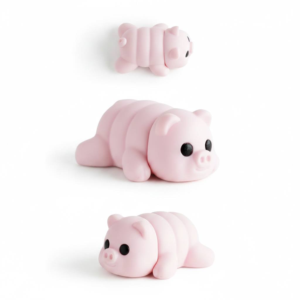 Cerdito Articulado Eco-Friendly | Figura Biodegradable Coleccionable | Ziggys
