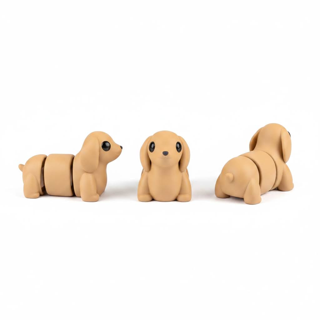 Perro Salchicha Articulado Eco-Friendly | Figura Biodegradable Coleccionable | Ziggys
