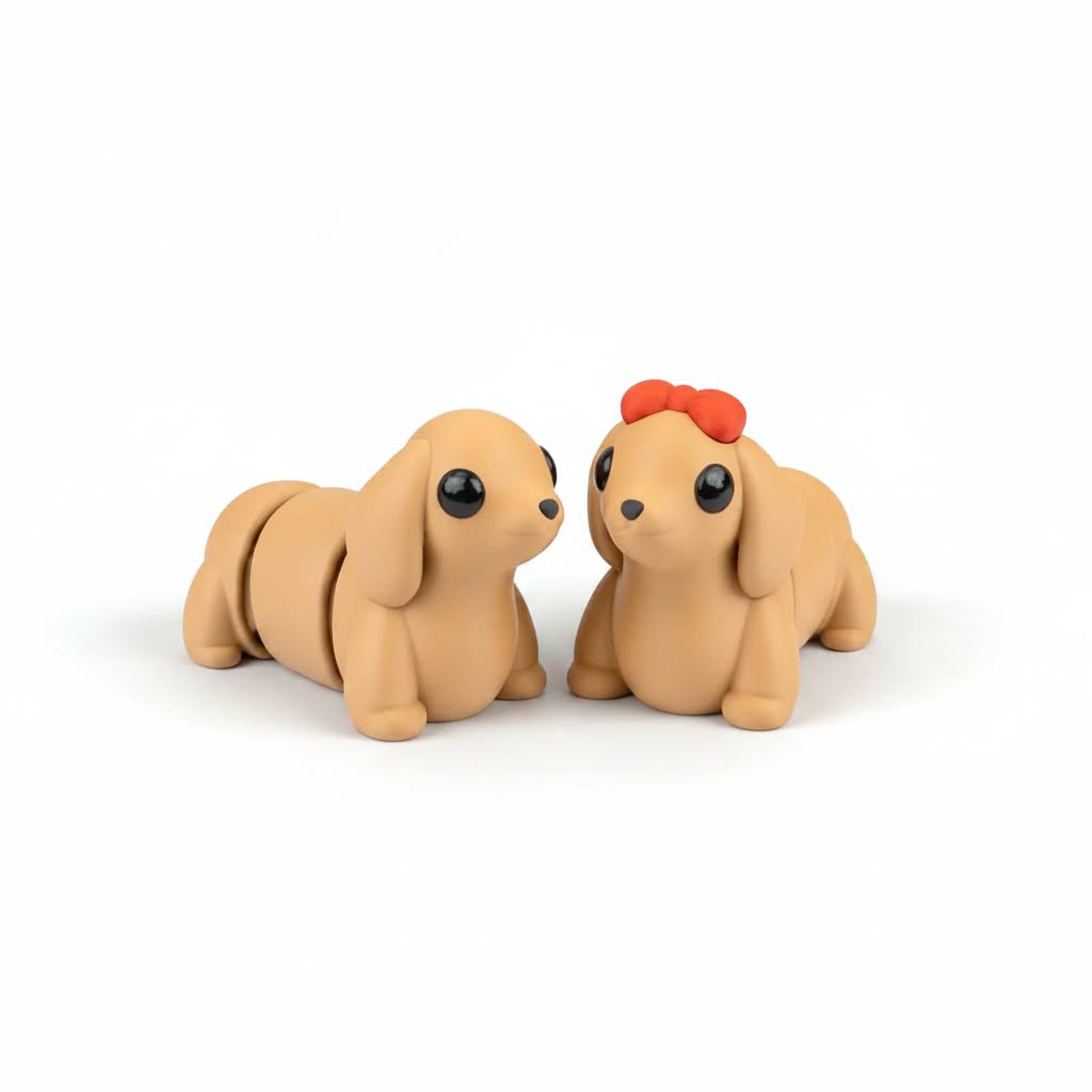 Perro Salchicha Articulado Eco-Friendly | Figura Biodegradable Coleccionable | Ziggys
