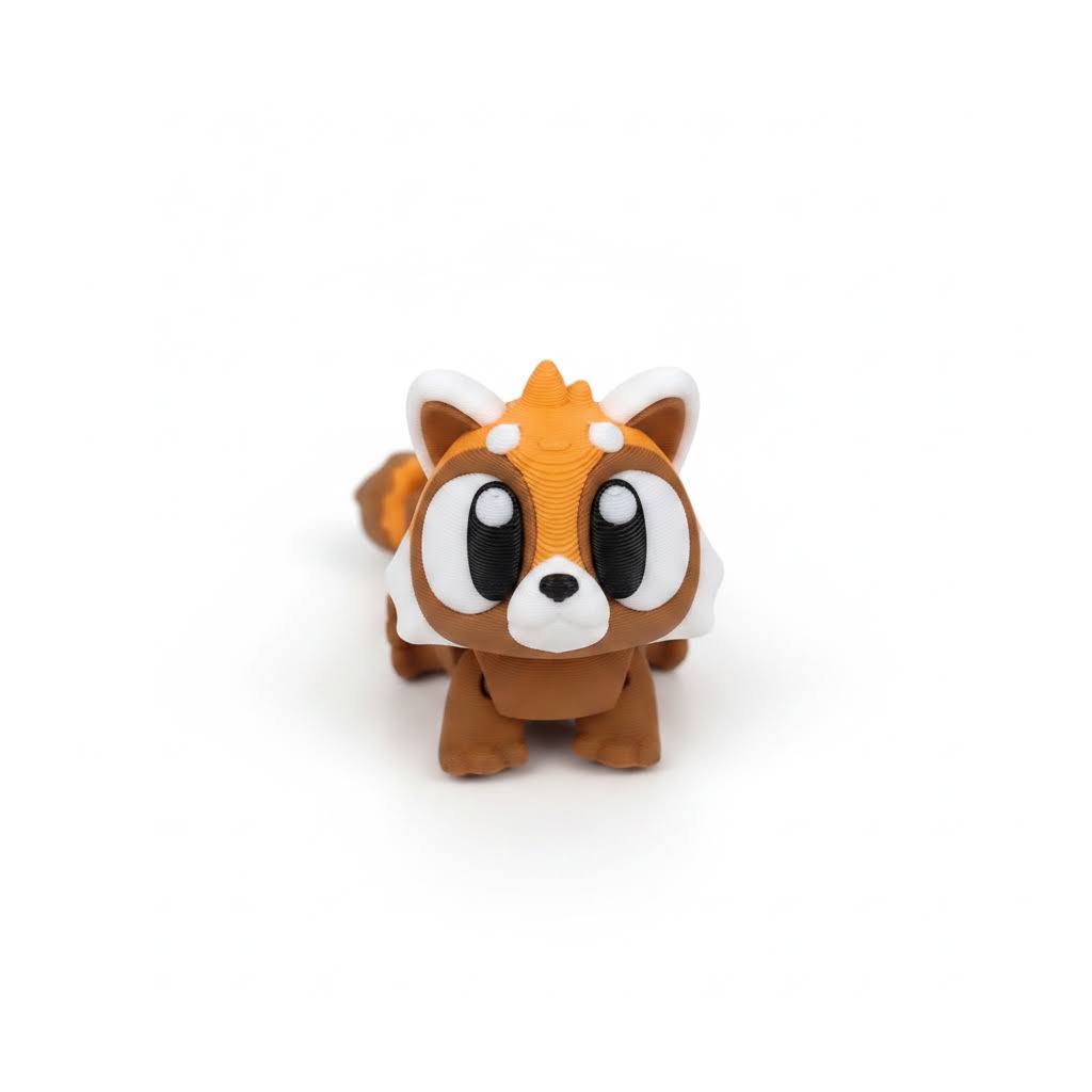 Panda Rojo Premium Articulado Eco-Friendly | Figura Biodegradable Coleccionable | Ziggys
