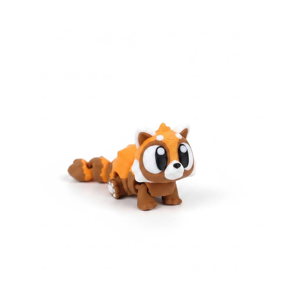 Panda Rojo Premium Articulado Eco-Friendly | Figura Biodegradable Coleccionable | Ziggys
