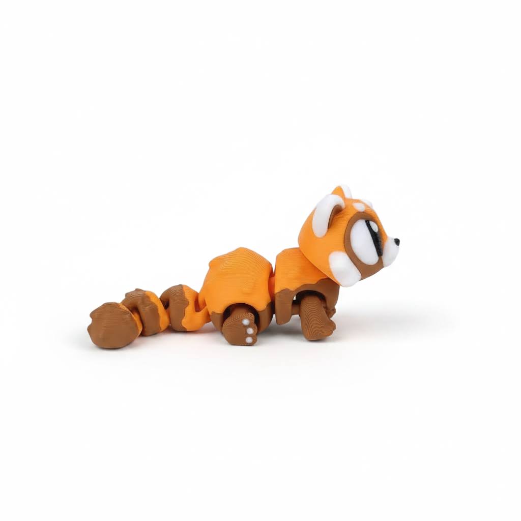 Panda Rojo Premium Articulado Eco-Friendly | Figura Biodegradable Coleccionable | Ziggys
