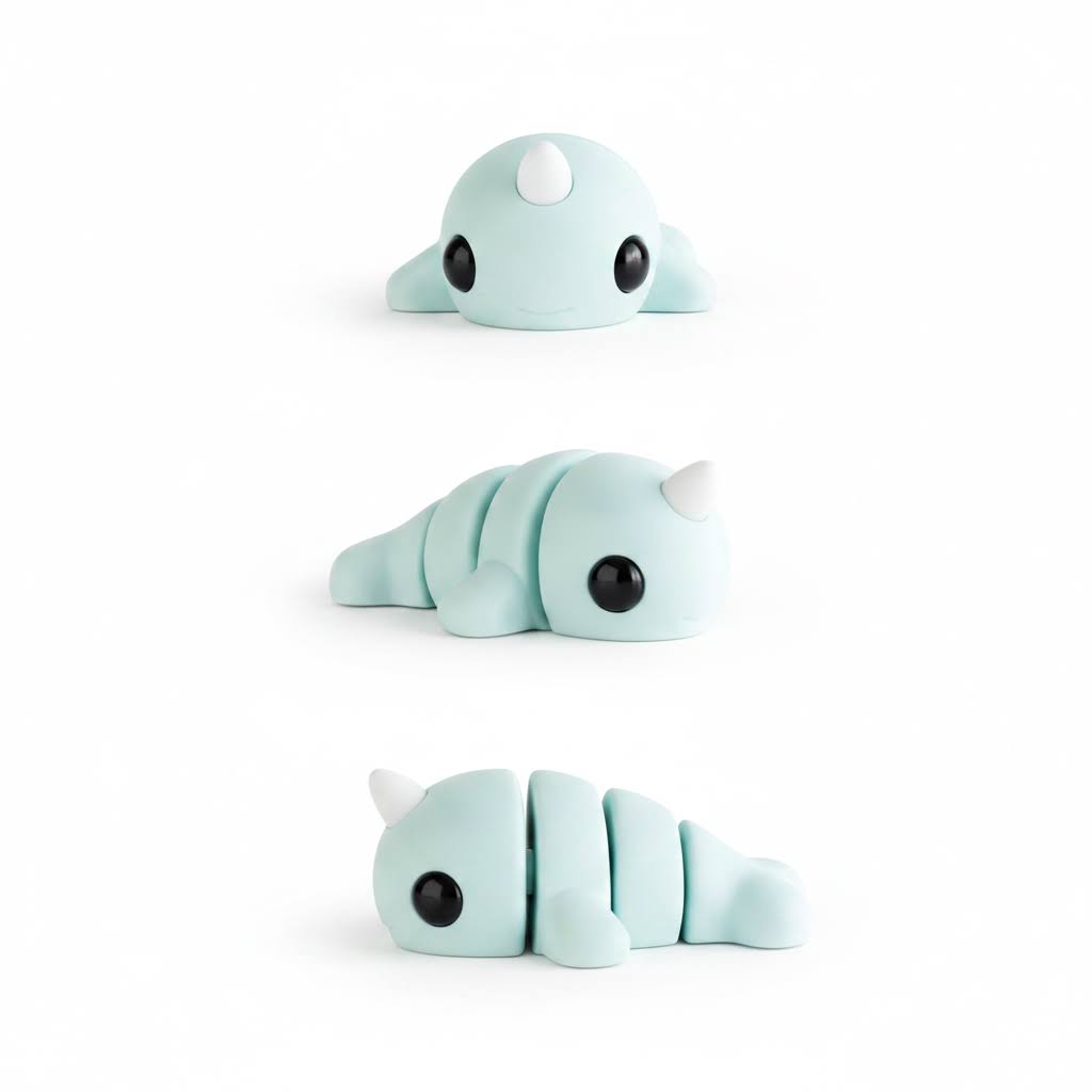 Narwhal Articulado Eco-Friendly | Figura Biodegradable Coleccionable | Ziggys

