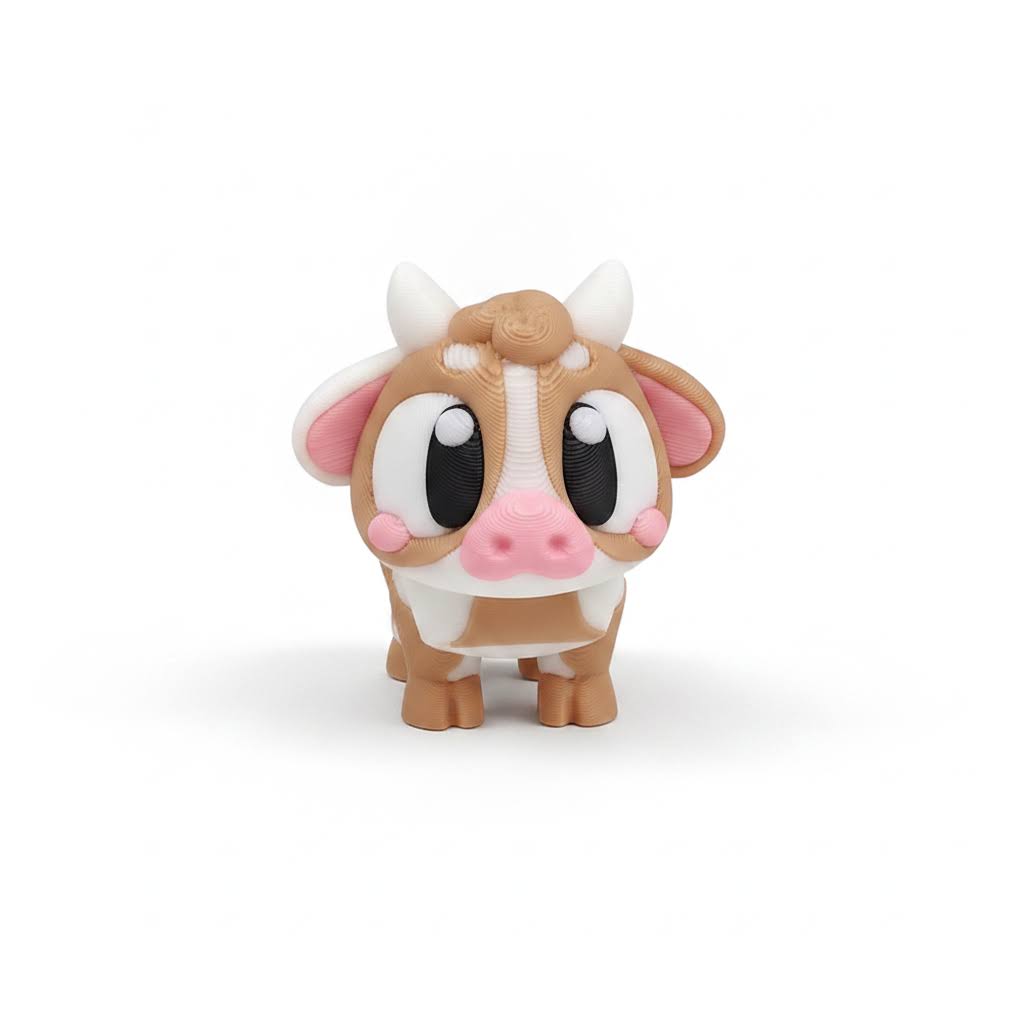 Vaca articulada eco-friendly premium Ziggys — figura coleccionable biodegradable