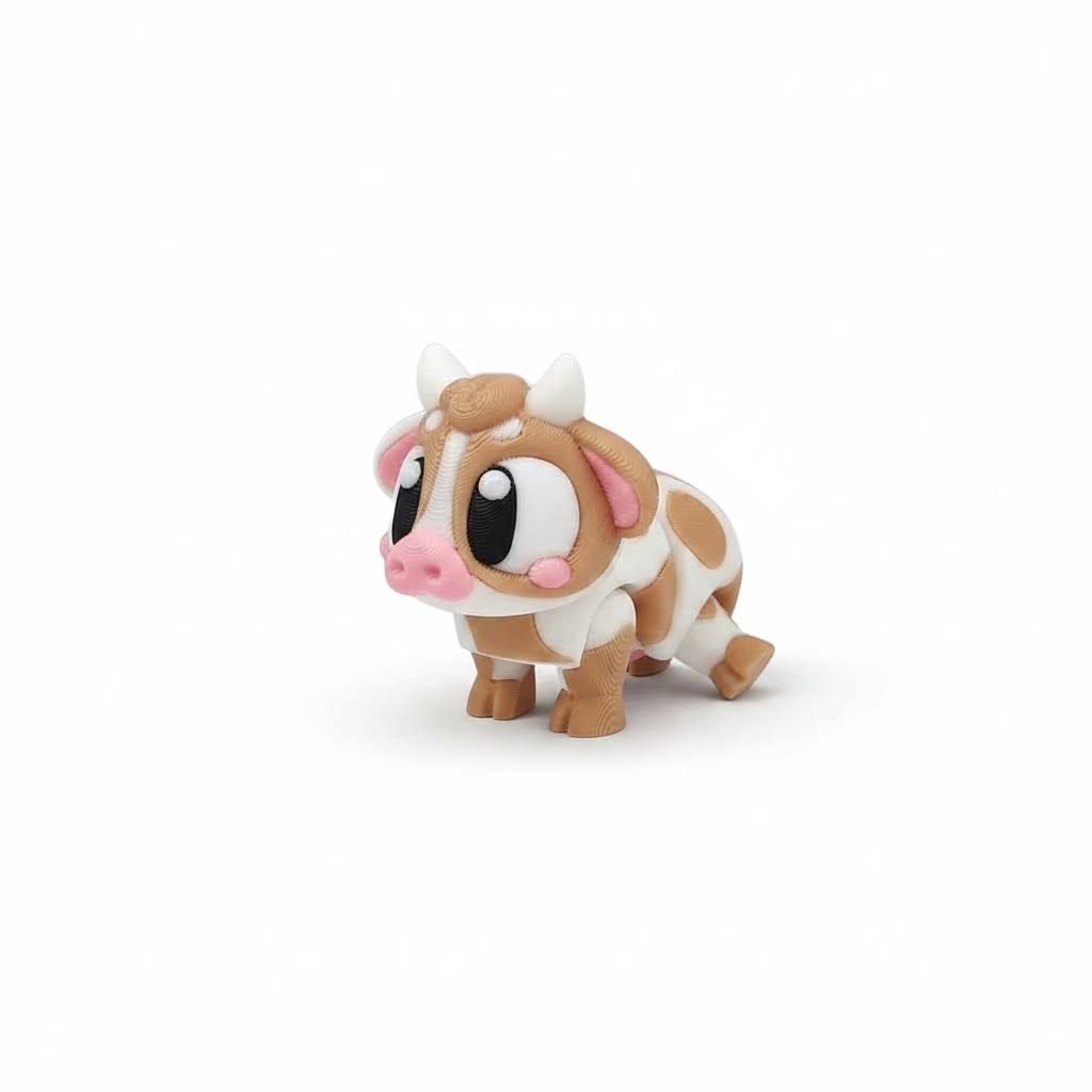 Vaca articulada eco-friendly premium Ziggys — figura coleccionable biodegradable