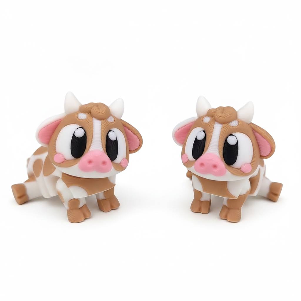 Vaca articulada eco-friendly premium Ziggys — figura coleccionable biodegradable