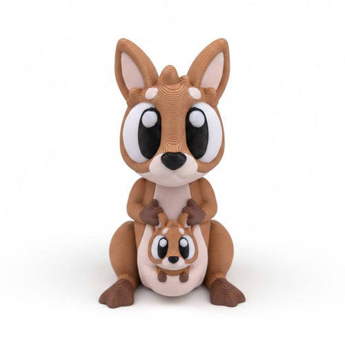 Canguro articulado eco-friendly premium Ziggys — figura coleccionable biodegradable