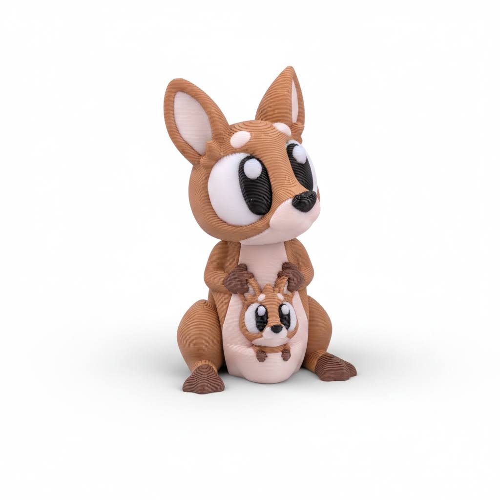 Canguro articulado eco-friendly premium Ziggys — figura coleccionable biodegradable