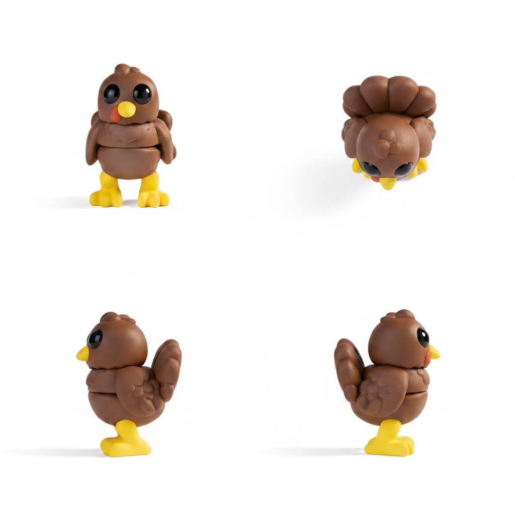 Pavo Articulado Eco-Friendly | Figura Biodegradable Coleccionable | Ziggys
