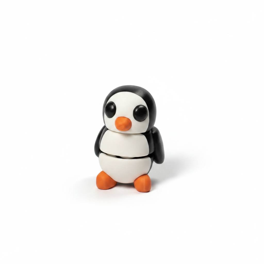 Pingüino Articulado Eco-Friendly | Figura Biodegradable Coleccionable | Ziggys
