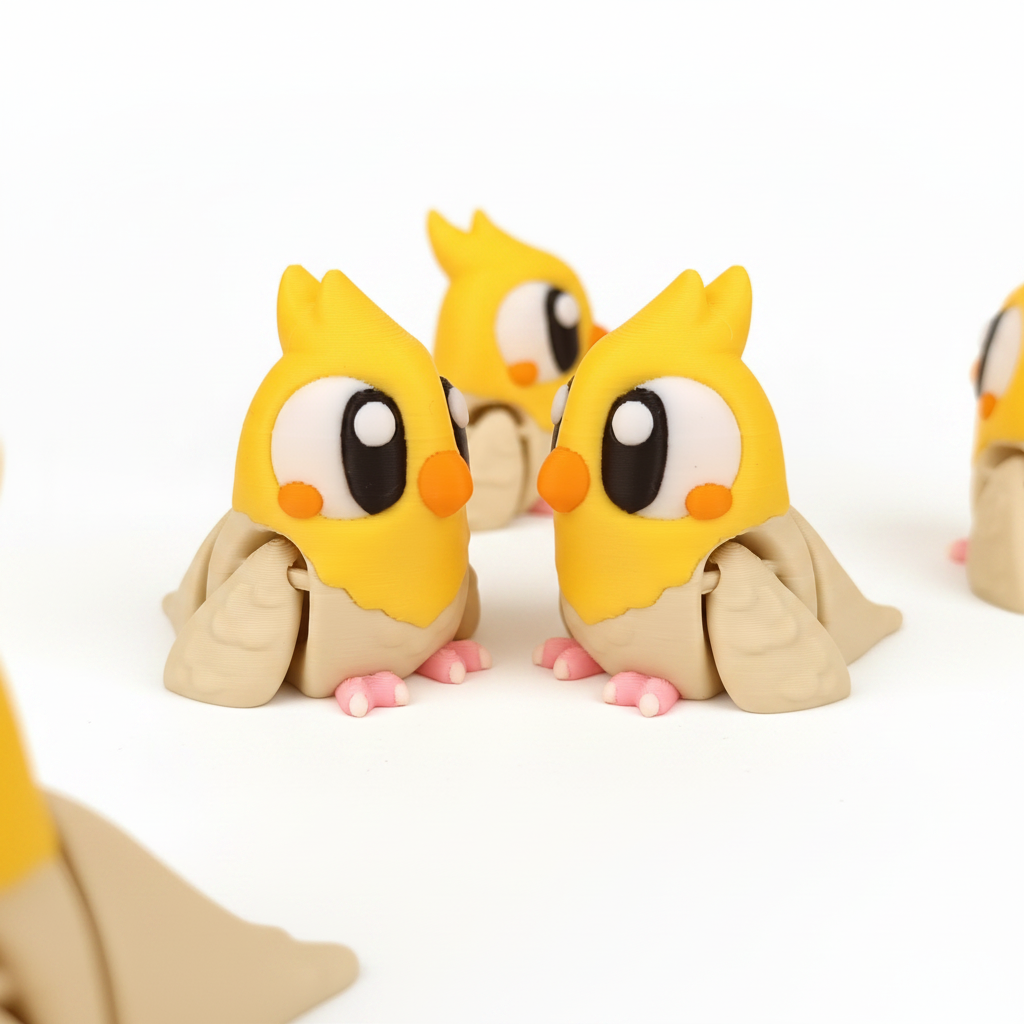 Pajarito Articulado Eco-Friendly Premium | Figura Coleccionable Biodegradable | Ziggys