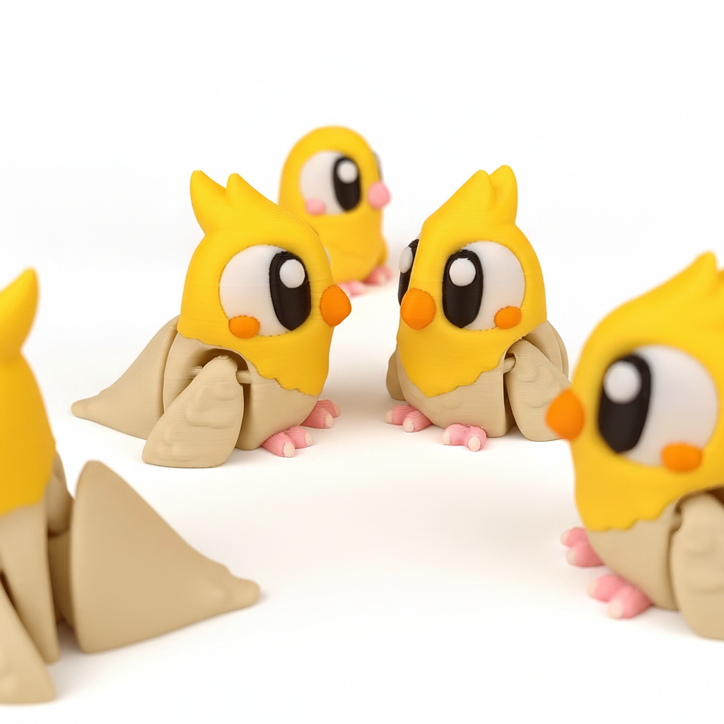 Pajarito Articulado Eco-Friendly Premium | Figura Coleccionable Biodegradable | Ziggys
