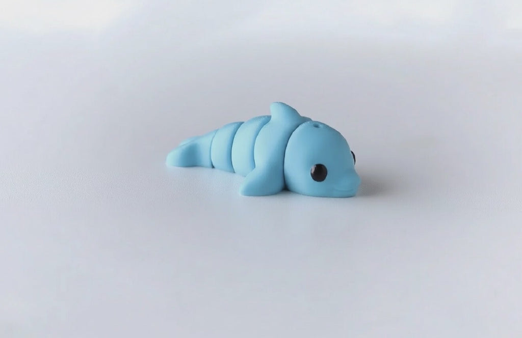 Delfín articulado eco-friendly impreso en 3D | figura coleccionable biodegradable