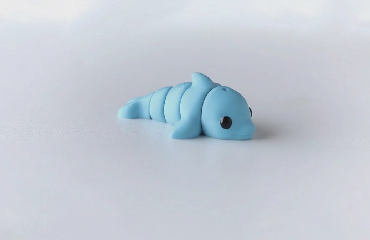 Delfín articulado eco-friendly impreso en 3D | figura coleccionable biodegradable